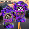 BlueJose Darts Graffiti Eat Sleep Throw Repeat Darts Life Dartboard Personalized Name, Team Name Unisex Shirt (4 Colors)