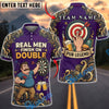 BlueJose Darts Real Men Finish On Double Pub Legend Beer Dartboard Personalized Name, Team Name Unisex Shirt (4 Colors)