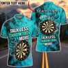 BlueJose Darts Talk Less Throw 180s More Smoke Dartboard Personalized Name, Team Name Unisex Shirt (4 Colors)
