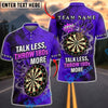 BlueJose Darts Talk Less Throw 180s More Smoke Dartboard Personalized Name, Team Name Unisex Shirt (4 Colors)