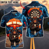 BlueJose Darts Nuke The Oche Bull Beer Thunder Dartboard Personalized Name, Team Name Unisex Shirt (4 Colors)