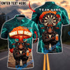 BlueJose Darts Nuke The Oche Bull Beer Thunder Dartboard Personalized Name, Team Name Unisex Shirt (4 Colors)