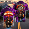 BlueJose Darts Nuke The Oche Bull Beer Thunder Dartboard Personalized Name, Team Name Unisex Shirt (4 Colors)