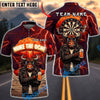 BlueJose Darts Nuke The Oche Bull Beer Thunder Dartboard Personalized Name, Team Name Unisex Shirt (4 Colors)