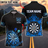 BlueJose Darts Ice Crystal Shattered Dartboard Lightning Dartboard Personalized Name, Team Name Unisex Shirt (4 Colors)