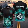 BlueJose Darts Ice Crystal Shattered Dartboard Lightning Dartboard Personalized Name, Team Name Unisex Shirt (4 Colors)