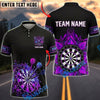 BlueJose Darts Ice Crystal Shattered Dartboard Lightning Dartboard Personalized Name, Team Name Unisex Shirt (4 Colors)