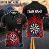 BlueJose Darts Ice Crystal Shattered Dartboard Lightning Dartboard Personalized Name, Team Name Unisex Shirt (4 Colors)