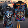 BlueJose Darts Cyborg Panda Hoodie Graffiti Street Dartboard Personalized Name, Team Name Unisex Shirt (4 Colors)