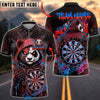 BlueJose Darts Cyborg Panda Hoodie Graffiti Street Dartboard Personalized Name, Team Name Unisex Shirt (4 Colors)