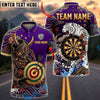 BlueJose Darts Oni Demon Tiger Japanese Wave Sakura Dartboard Personalized Name, Team Name Unisex Shirt (4 Colors)
