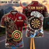 BlueJose Darts Oni Demon Tiger Japanese Wave Sakura Dartboard Personalized Name, Team Name Unisex Shirt (4 Colors)