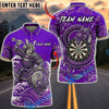 BlueJose Darts Samurai Warrior Dragon Wave Thunder Dartboard Fantasy Personalized Name, Team Name Unisex Shirt (4 Colors)