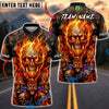 BlueJose Darts Flaming Inferno Skull Horde Dartboard Fantasy Personalized Name, Team Name Unisex Shirt (6 Colors)