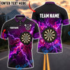 BlueJose Darts Thunder Cracked Lightning Dartboard Personalized Name, Team Name Unisex Shirt (4 Colors)