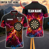 BlueJose Darts Thunder Cracked Lightning Dartboard Personalized Name, Team Name Unisex Shirt (4 Colors)