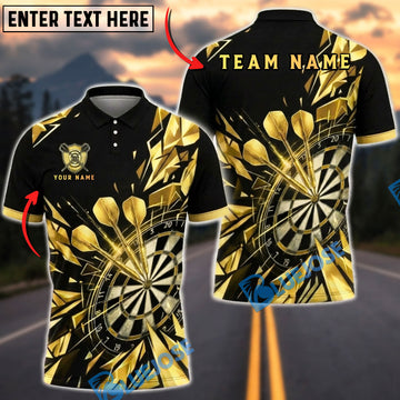 BlueJose Darts Luxury Triple Dart Crystal Explosion Dartboard Fantasy Personalized Name, Team Name Unisex Shirt (6 Colors)