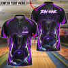 BlueJose Bowling And Pins Cobra Snake Lightning Graphic Customized Name, Team Name 3D Shirt (4 Colors)