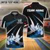 BlueJose Bowling And Pins Spike Customized Name, Team Name 3D Shirt (4 Colors)