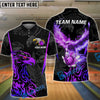 BlueJose Bowling And Pins Flame Eagle Customized Name, Team Name 3D Shirt (4 Colors)