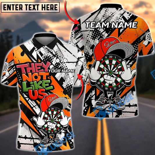 BlueJose Darts Dartboard Urban Graffiti Character They Not Like Us Multicolor Options Personalized Name Shirt (6 Colors)