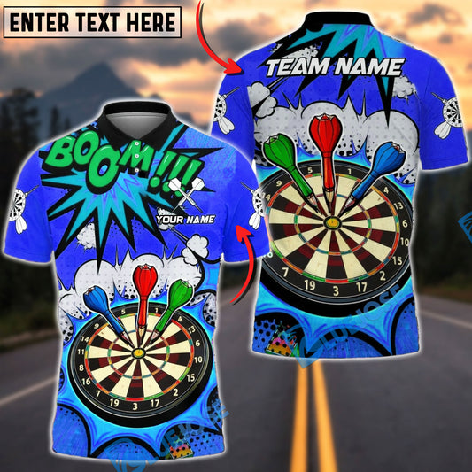 BlueJose Darts Bullseye Target Classic Design Multicolor Options Personalized Name Shirt (4 Colors)