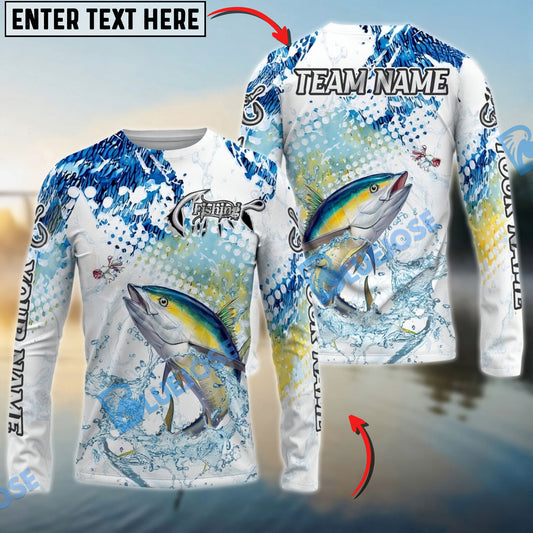 Bluejose Tuna Fishing Skin Clean Sport Style Custom Name & Team Name 3D Shirts