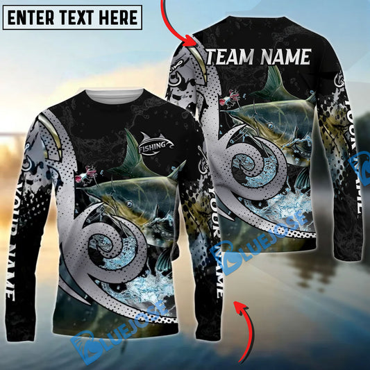 Bluejose Catfish Fishing Bold Skin Modern Graphic Custom Name & Team Name 3D Shirts