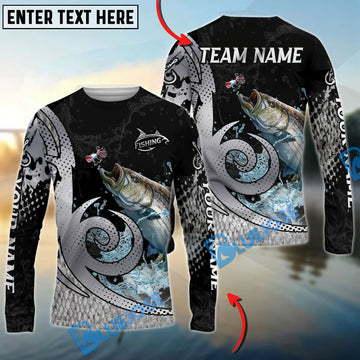 Bluejose Striped Bass Fishing Bold Skin Modern Graphic Custom Name & Team Name 3D Shirts