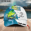 BlueJose Hunter Fishing Graphic Splash Effect Personalized Cap (Bass, Walleye, Trout, Crappie, Pike, Tuna, Marlin, Mahi-mahi)