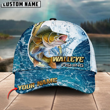BlueJose Walleye Fishing Golden Hook Graphic Personalized Cap
