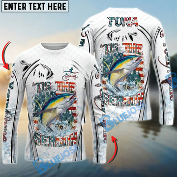 Bluejose Tuna Fishing Aggressive Splash Design Custom Name & Team Name 3D Shirts