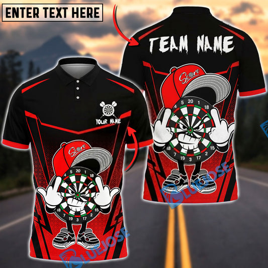 BlueJose Darts Street Attitude Character Art Multicolor Options Personalized Name Shirt (4 Colors)