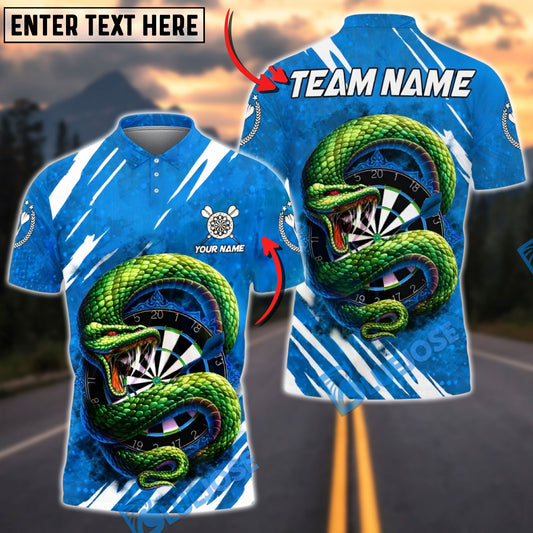 BlueJose Darts Snake Strike Power Art Multicolor Options Personalized Name Shirt (6 Colors)