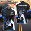 BlueJose Darts Sport Arrow Motion Design Multicolor Options Personalized Name Shirt (4 Colors)