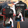 BlueJose Darts Sport Arrow Motion Design Multicolor Options Personalized Name Shirt (4 Colors)