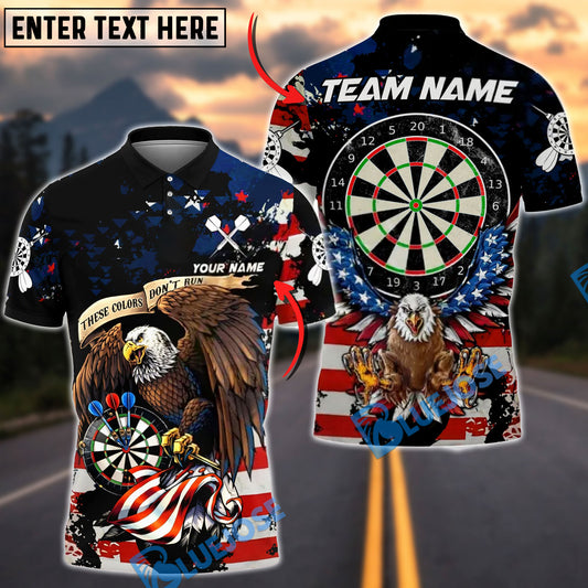 BlueJose Darts Patriotic These Colors Don’t Run Eagle Dartboard Banner Personalized Name Shirt