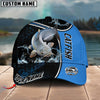 BlueJose Blue Hexagon Sport Style Water Splash Personalized Cap (13 Breeds)