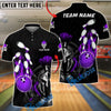 BlueJose Bowling & Pins Spartan Warrior Fire Strike Customized Name, Team Name 3D Shirt (4 Colors)