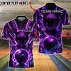 BlueJose Bowling And Pins Electric Cosmic Fox Customized Name, Team Name 3D Shirt (4 Colors)