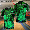 BlueJose Bowling And Pins Beer Funny Drunk Emoji Customized Name, Team Name 3D Shirt (4 Colors)