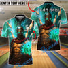 BlueJose Bowling And Pins Spartan Lightning Warrior Customized Name, Team Name 3D Shirt (4 Colors)