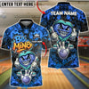 BlueJose Bowling & Pins Be Mine Love Graffiti Heart Character Customized Name, Team Name 3D Shirt (4 Colors)
