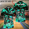 BlueJose Bowling & Pins Teddy Couple Street Style Customized Name, Team Name 3D Shirt (4 Colors)