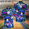 BlueJose Bowling & Pins Cool Heart Graffiti Character Customized Name, Team Name 3D Shirt (4 Colors)