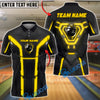 BlueJose Bowling And Pins Cyber Armor Neon Panels Customized Name, Team Name 3D Shirt (6 Colors)