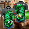 BlueJose Billiards Ball 8&9 Fierce Fire Tiger Personalized Name, Team Name Unisex Shirt (4 Colors)