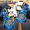 BlueJose Darts Flaming Dartboard Blaze Multicolor Options Personalized Name Shirt (4 Colors)