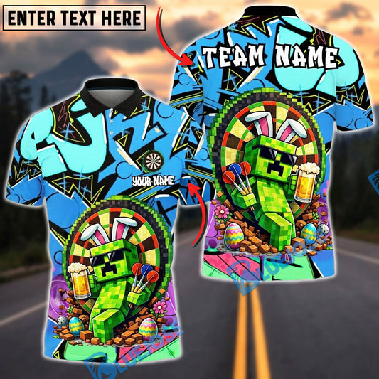 BlueJose Darts Graffiti Creeper Beer Fun Cartoon Style Personalized Name, Team Name Unisex Shirt (4 Colors)