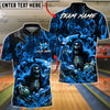BlueJose Bowling & Pins Grim Reaper Smoke Customized Name, Team Name 3D Shirt (4 Colors)